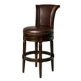 thumbnail image 1 of Open Box Maven Lane Pullman High-Back Swivel Bar Stool, Dark Walnut, Bar Height, 1 of 6