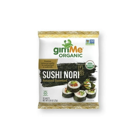 Gimme, Seaweed Roasted Sushi Nori Organic, 0.81 Ounce 0.81oz (Pack of