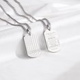 thumbnail image 4 of APSVO Silver Dog Tag Necklaces for Boys Men to My Grandson Gifts from Grandma American Flag Pendant Chain Catholic Christian Religious Birthday Valentines Day Jewelry Gifts Teen Him Tween Kids Ideas, 4 of 5