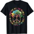 thumbnail image 1 of Imagine-All People Living Life In Peace Hippie Tie Dye Tree T-Shirt - As Picture - M, 1 of 4