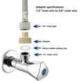 thumbnail image 6 of 1/2" to 3/8" Brass Compression Reducer Adapter, 3/8" to 1/2" Water Supply Pipe Fitting for RV Kitchen Water Line, 3 PCS, 6 of 7