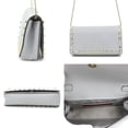 thumbnail image 2 of Pre-Owned Valentino Garavani Rockstud Shoulder Bag in Leather and Metal, Light Gray Gold,..., 2 of 5