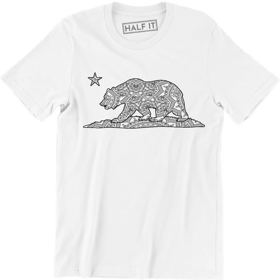 California Bear Cali Souvenir State Map Republic Flag CA Love Cali Life Tee