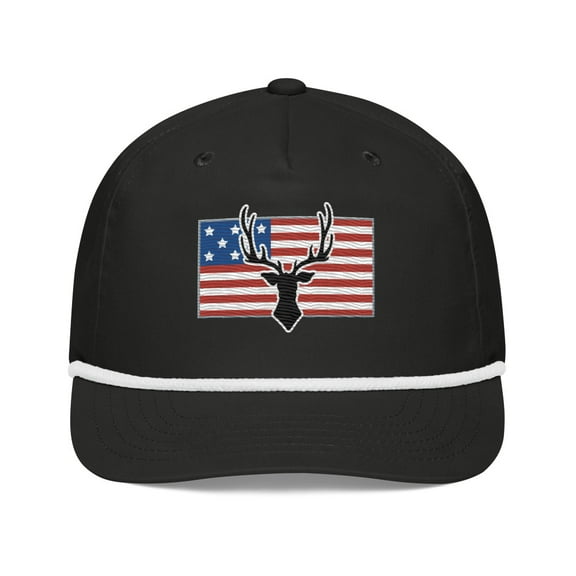 USA Buck Snapback Hat (Black/White)