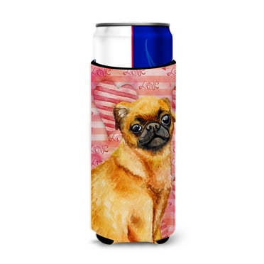 Carolines Treasures BB9754MUK Small Brabant Griffon Love Michelob Ultra Hugger for slim cans  Slim Can multicolor