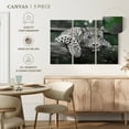 thumbnail image 4 of Elephant Stock Green Eyed Jaguar Wall Art - Horizontal Multi Panel Canvas - Living Room Wall Decor - Animal Multi Panel - Green And White Decor - 23" x 14", 4 of 4