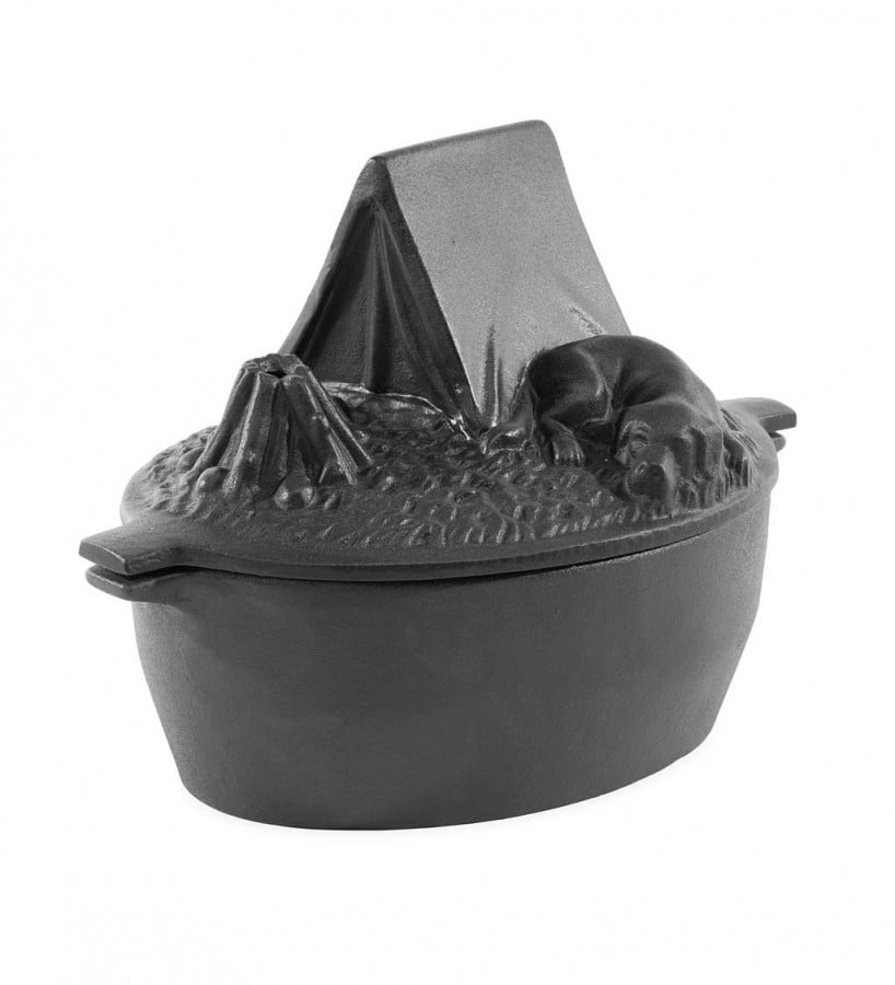 Plow & Hearth Cast Iron Dog with Pup Tent Wood Stove Steamer - Walmart.com