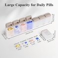 thumbnail image 4 of Weekly Pill Organizer Magnetic, Removable Pill Box 7 Day 1 Time A Day, Large Pill Case Travel, Week Once Daily Medication Dispenser, Medicine Container Holder For Supplement Vitamin, White, 4 of 6