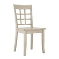 thumbnail image 4 of Lexington 5-Piece Wood Dining Set, Round Table and 4 Window Back Chairs, White, 4 of 6