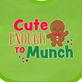 thumbnail image 4 of Inktastic Cute Enough to Munch with Gingerbread Man Boys or Girls Baby Bib, 4 of 4