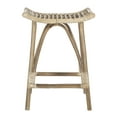 thumbnail image 2 of SAFAVIEH Leda Farmhouse Solid Rattan Counter Stool, Grey White Wash, 2 of 8