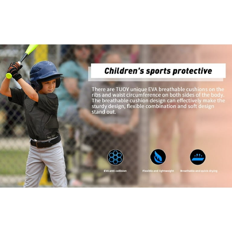 TUOYR Padded Compression Shirt Chest Protector Heart Guard Sternum Protective Sleeveless Vest for Football Baseball Lacrosse and Goalies - Youth & Adult Sizes : Sports & Outdoors