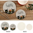 thumbnail image 4 of SKYSONIC 2 pcs Halloween Cat Ghost Pot Holders Trivets, Heat Resistant Trivets,Autumn Fall Pumpkin Spooky Cotton Thread Weave Mats for Hot Pads Pans Pot Bowl Teapot, 4 of 7