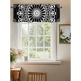 thumbnail image 2 of Abstract Art Valances for Windows Black Ethnic Simple Line Theme Rod Pocket Curtains Valance Short Window Treatment Drapes for Living Room, Bedroom Bathroom 60"&nbsp;W x 18" L, 2 of 5