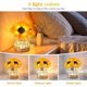 thumbnail image 3 of Lámpara de mesa de girasol LED regulable, con florero de vidrio artificial, lámpara inalámbrica recargable por USB, lámpara táctil para recámara, sala de estar, 3 of 5