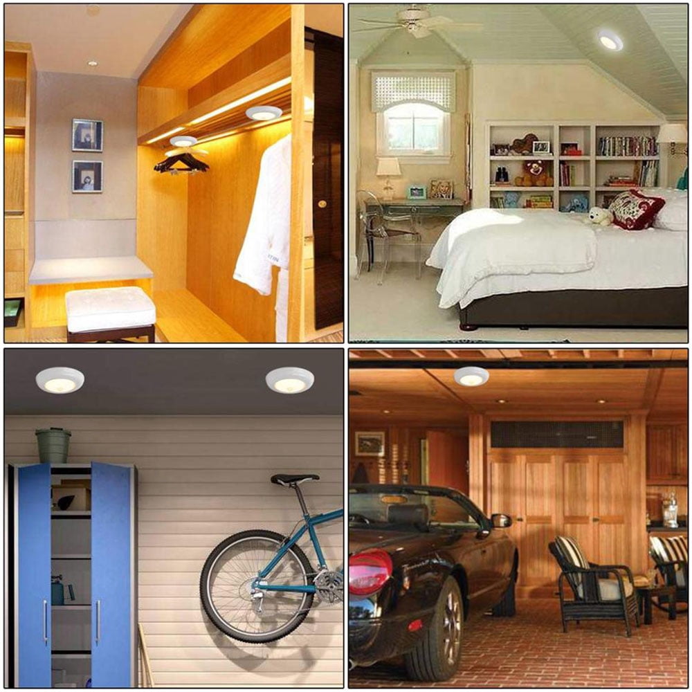 Keyohome 17 LEDs Wireless Battery Powered Motion Sensing Indoor LED Ceiling Light (without Battery)