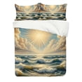thumbnail image 2 of Home Textiles 3D Sky Clouds Sun Printed Comforter Cover Set Kids Adult Superior Bedroom Decor Bed Set, 2 of 6