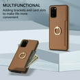 thumbnail image 4 of Allytech Galaxy S20 Plus Wallet, S20+ Case, Ring Holder Stand PU Leather Slim Fit Shockproof Anti-Scratch Cash Pocket Protective Wallet Phone Case Cover for Samsung Galaxy S20 Plus - Brown, 4 of 8