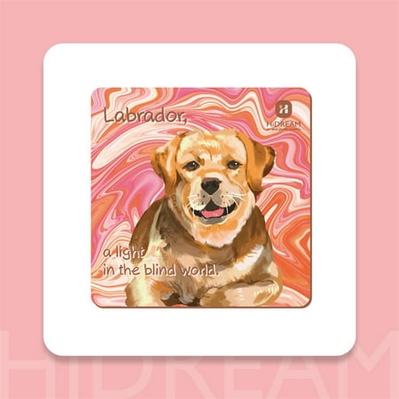 

Dog Illustration Refrigerator Magnet Cute Coaster Pet Wooden Creative Magnetic Sticker Method Powerful Functions