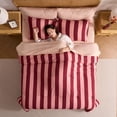 thumbnail image 5 of Virtu Twin Comforter Set, Striped Twin Size Comforter Set, 5-Pc All Season Bedding Comforter Set, Pink, 5 of 8