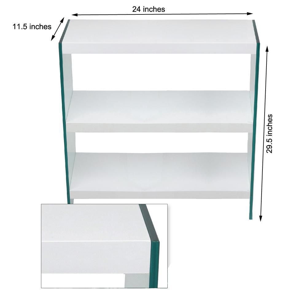Table d'appoint canadienne Lexus blanche large