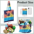 thumbnail image 2 of Reusable Canvas Tote Bag – Tropical Palm Tree Sunset Print – Vibrant Neon Aesthetic Beach Bag – Hawaiian Ocean Sunset Eco Tote – Boho Minimalist Summer Bag for Women, 2 of 7