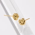 thumbnail image 3 of Ross-Simons Italian 14kt Yellow Gold Textured Love Knot Stud Earrings, Women's, Adult, 3 of 7