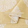 thumbnail image 2 of Tier Curtains 30 Inch Length, Floral Medallion Damask Print Linen Blended Short Tier Curtains for Kitchen Cafe Small Half Window Curtains for Bathroom, Dark Navy, 2 of 9