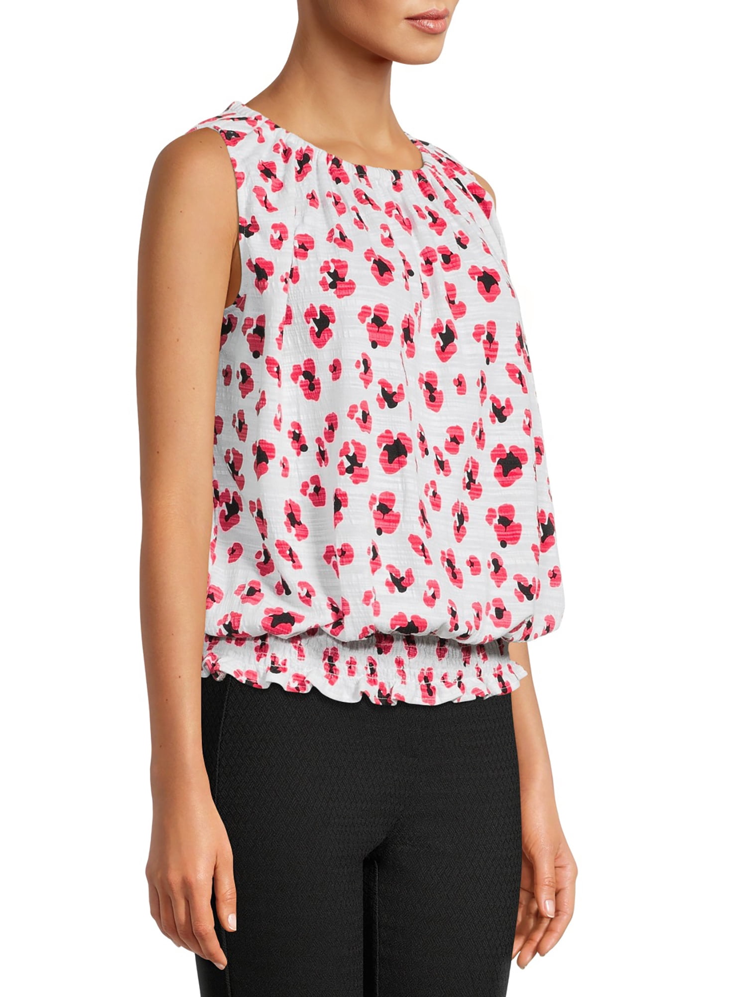 Resource Club Women's Sleeveless Smocked Top