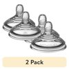 (2 pack) Tommee Tippee Advanced Anti-Colic Baby Bottle Nipples, 6m+, Medium Flow, Breast-like, Soft Silicone, Pack of 2