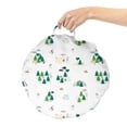 thumbnail image 2 of Forest Round Floor Cushion with Handle, Layout of Scandinavian Inspired Pattern of Trees and Various Plantation, Pillow for Living Room & Dorms, 18" Round, Green and Multicolor, by Ambesonne, 2 of 4
