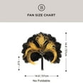 thumbnail image 7 of BABEYOND Vintage Bridal Feather Bouquet 1920s Ostrich Feather Fan Crystal Bridesmaid Bouquet 20s Gatsby Wedding Bouquet Flapper Accessories (Black), 7 of 7