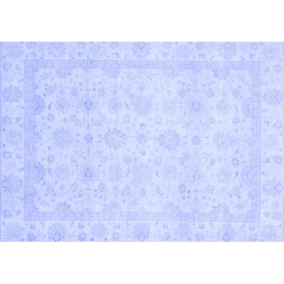 Ahgly Company Indoor Rectangle Abstract Blue Modern Area Rugs, 5' x 8'