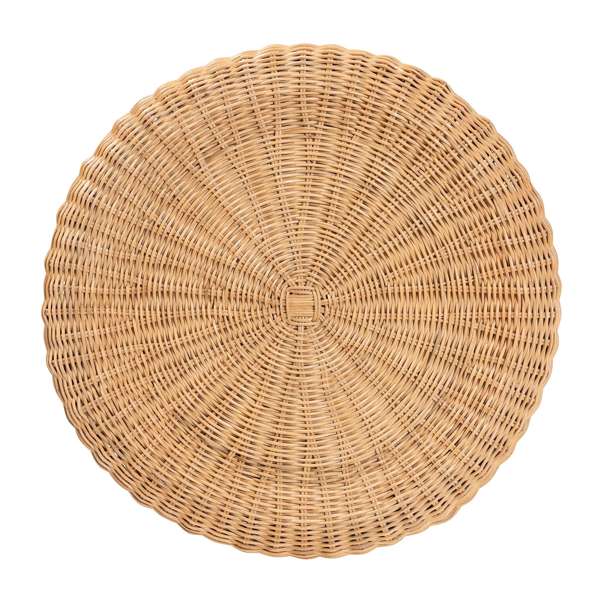 bali & pari Avalon Boho Side Table, 22"W, Round, Light Honey