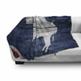 thumbnail image 3 of Wyoming Soft Flannel Fleece Throw Blanket, Equality State Flag with Buffalo Painted on Old Wooden Plank Print, Cozy Plush for Indoor and Outdoor Use, 50" x 60", Night Blue Vermilion, by Ambesonne, 3 of 6