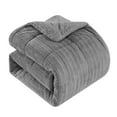 thumbnail image 4 of Chic Home Ryland Comforter Set Ribbed Textured Microplush Sherpa Bed In A Bag - Sheet Set Pillow Shams Included - 7-Piece - Queen 86x90", Grey, 4 of 5