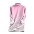 thumbnail image 5 of Breezora Cold Weather Mock Neck Sweatshirt Womens Insulated Crew Long Sleeve Casual Indoor Outdoor Loungewear XXL Size Pink, 5 of 5