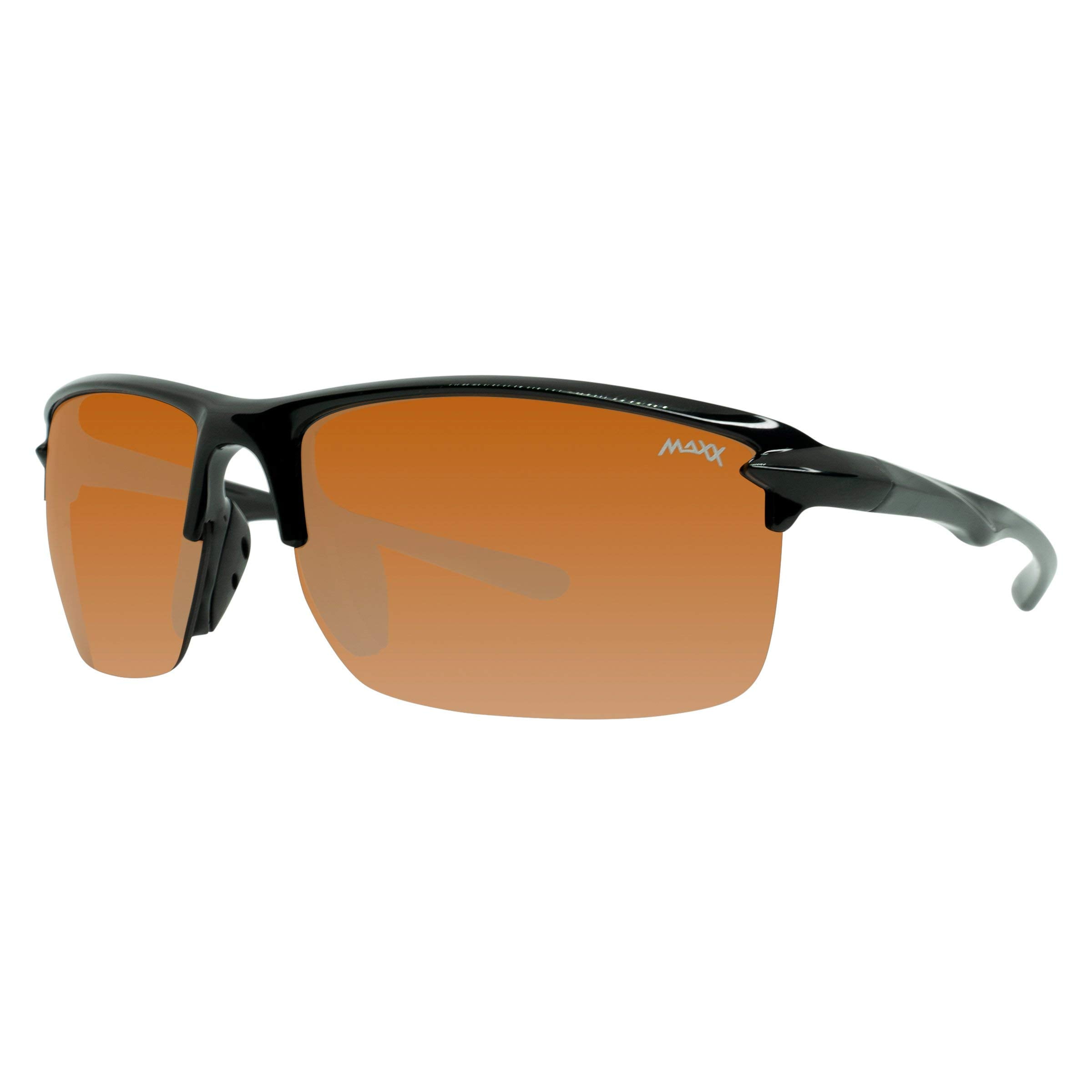 Maxx HD Sunglasses mirrored black driving gold vision #7 shatterproof 7 