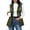 01-Army Green, variant on Yutgune Women's Long Quilted Vest Lapel Collar Sleeveless Jacket Casual Fall Outerwear