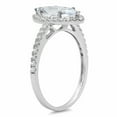 thumbnail image 2 of 2.38 ct Marquise Cut Genuine Cultured Diamond SI1-SI2 G-H 14K White Gold Halo Promise Wedding Statement Engagement Designer Ring W/ Crystal side stones size 4, 2 of 6