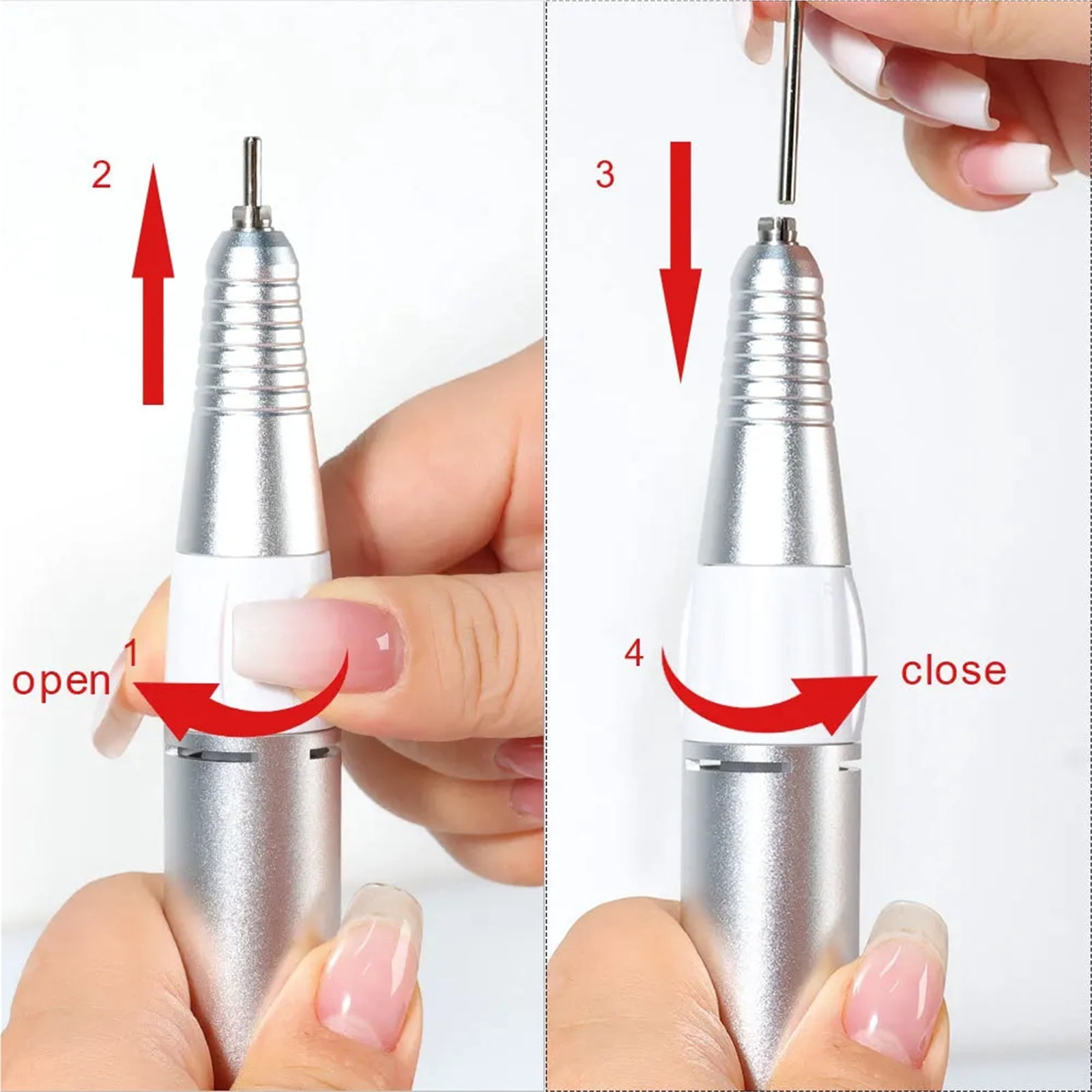 Electric Nail Drill Pen Handle File Polish Grind Machine Handpiece Manicure Pedicure Tool 5 PIN Nail Drill Accessories