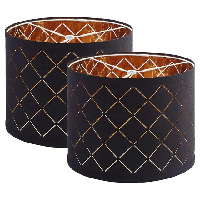 2 Pantallas de Lámpara, Tambor Aproximadamente 11,6 Pulgadas Arriba X 12,6 Abajo 9,8 Alto, Lámpara Mesa