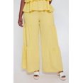 thumbnail image 3 of Women's Plus Size High Waisted Crepe Knit Tiered Palazzo Pants, 3 of 4