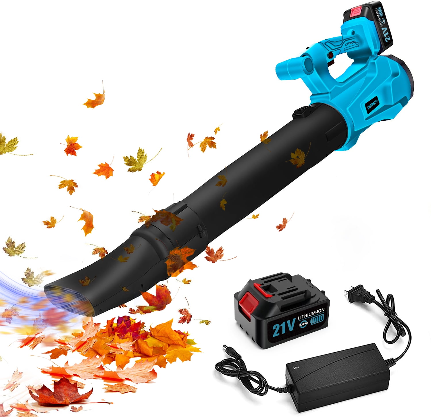 Cordless Leaf Blower, UNTIMATY 21V 150MPH 450CFM Handheld Electric Leaf Blowers with 3.0Ah