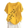 thumbnail image 2 of Blusas de Encaje de Manga Corta con Capucha de Cuello en V, 95% Poliéster 5% Spandex Camiseta de Manga Corta con Capucha, 2 of 6