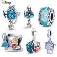 thumbnail image 2 of 2022 New Disney Series 925 Sterling Silver Snowflake Magic Ball Charms Beads Fit Original Pandora Bracelets DIY Jewelry Making Gao Jinjia LED, 2 of 2
