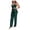 Green, variant on Sequin Jumpsuit for Women, Dressy Sexy Spaghetti Straps V Neck Clubwear Bodycon Sparkly Pants Cocktail Party Romper Trousers Black L