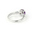 thumbnail image 4 of Galaxy Gold 14k Solid White Gold Solitaire Ring with 1.15 Carat Purple Natural Amethyst - Size 11, 4 of 4