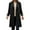 Black, variant on Womens Jacket Fall Elegant Single Lapel Wool Solid Commute Work Trench Coat Lightweight Outwears