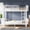 White, variant on URTR Full over Full Metal Bunk Bed, Space-Saving Bunk Bed with Ladders & Guardrails, Convertible to 2 Platform Beds, Upgraded Round-Pipe Frame for Teens & Adults, No Box Spring Needed, White